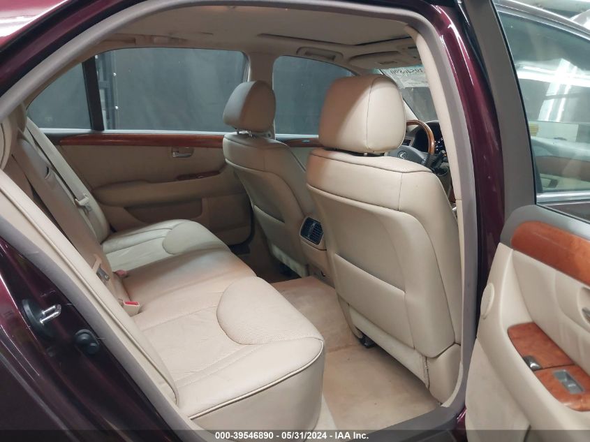 2004 Lexus Ls 430 VIN: JTHBN36F540133476 Lot: 39546890