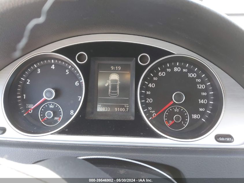 2013 Volkswagen Cc 2.0T Sport VIN: WVWBN7AN2DE559796 Lot: 39546902