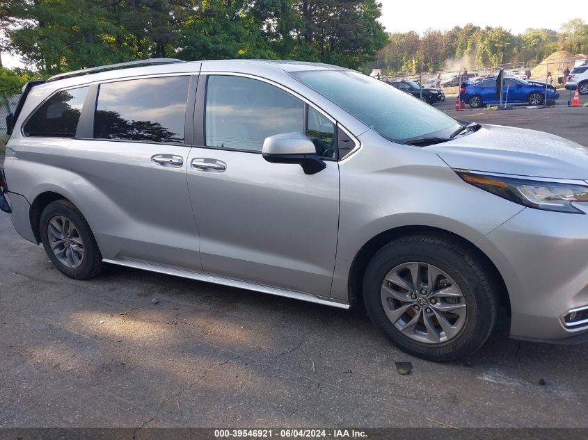 2022 Toyota Sienna Xle VIN: 5TDYSKFC7NS055866 Lot: 39546921