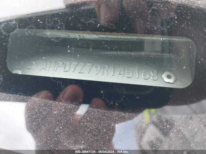 2009 Ford Fusion Se VIN: 3FAHP07Z79R145168 Lot: 39547134