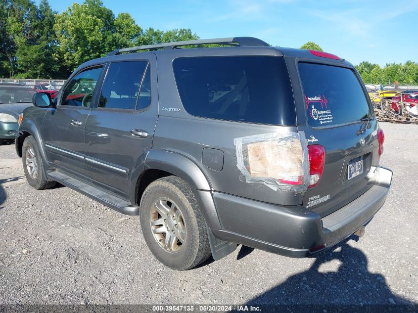 2005 Toyota Sequoia Limited V8 VIN: 5TDZT38A15S250977 Lot: 39547135