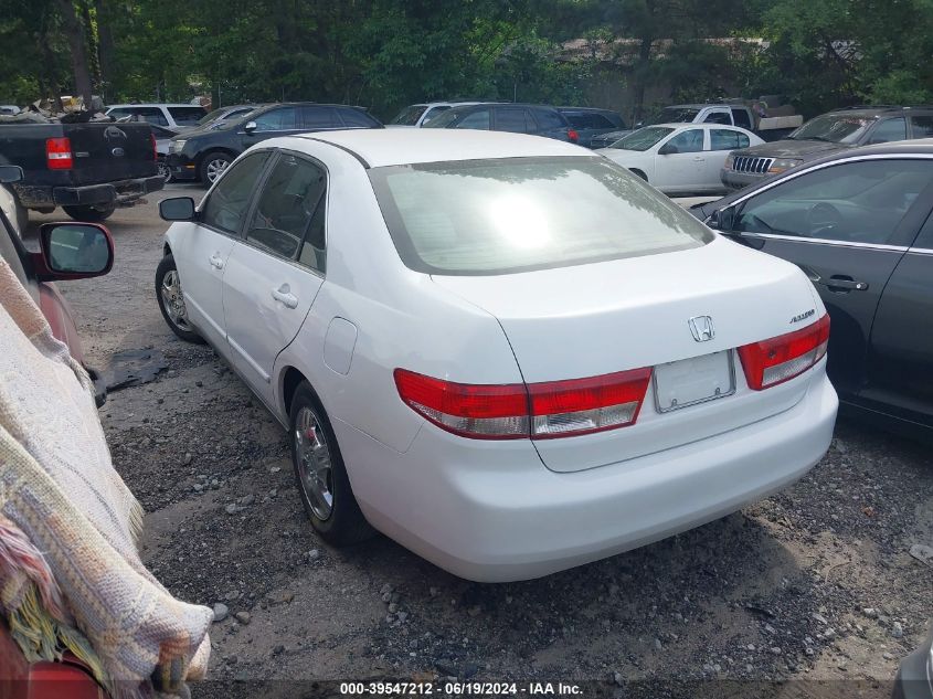 2003 Honda Accord 2.4 Lx VIN: 1HGCM563X3A016609 Lot: 39547212