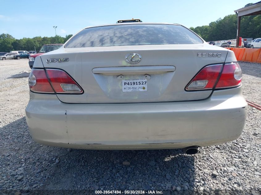 2004 Lexus Es 330 VIN: JTHBA30G840008341 Lot: 39547494