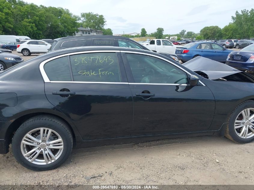 2013 Infiniti G37X VIN: JN1CV6AR9DM351022 Lot: 39547693