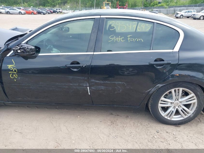 2013 Infiniti G37X VIN: JN1CV6AR9DM351022 Lot: 39547693