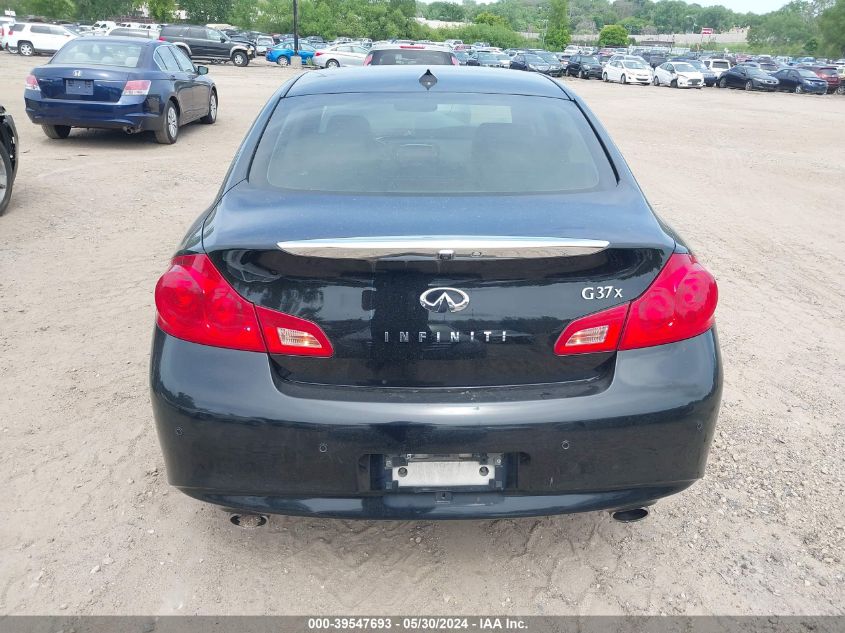 2013 Infiniti G37X VIN: JN1CV6AR9DM351022 Lot: 39547693