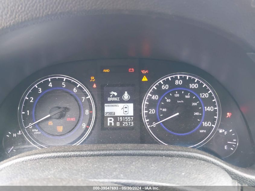 2013 Infiniti G37X VIN: JN1CV6AR9DM351022 Lot: 39547693