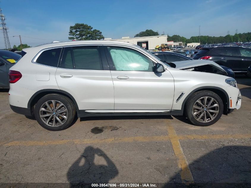 2019 BMW X3 Sdrive30I VIN: 5UXTR7C54KLF25844 Lot: 39547696