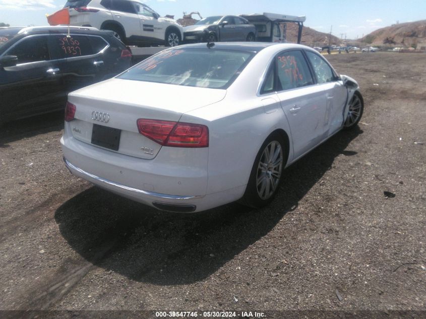 2014 Audi A8 L 4.0T VIN: WAUR2AFDXEN004694 Lot: 39547746