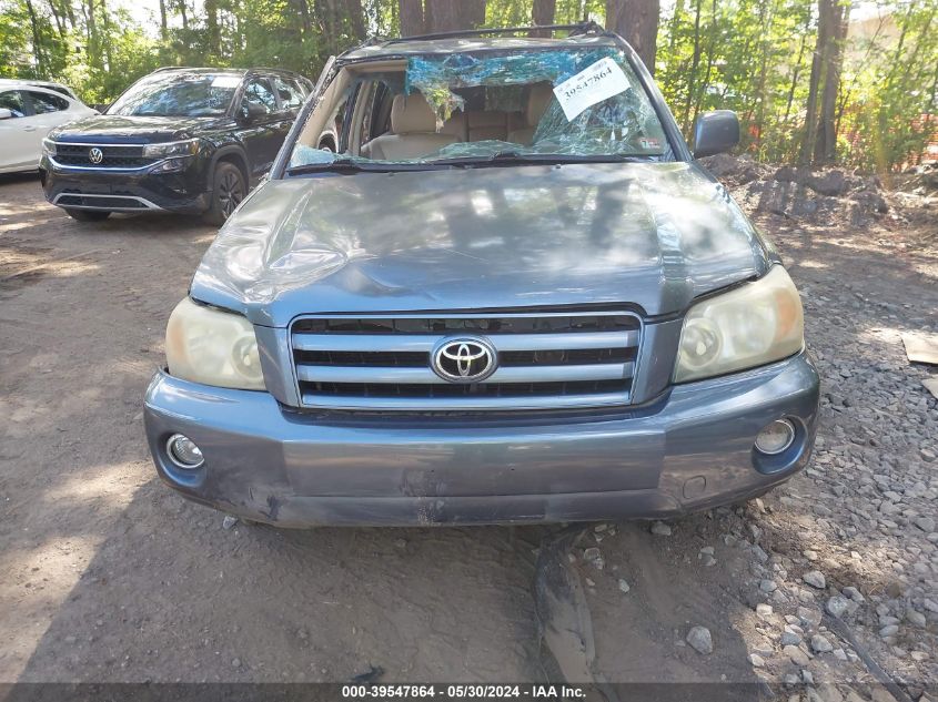 2005 Toyota Highlander V6 VIN: JTEEP21A150101538 Lot: 39547864