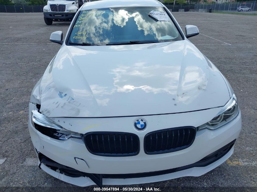 2018 BMW 320I VIN: WBA8E1G52JNU91829 Lot: 39547894