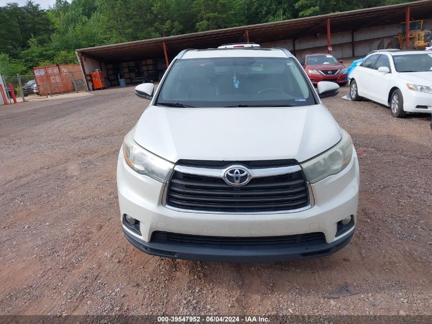 2016 Toyota Highlander Xle V6 VIN: 5TDKKRFH4GS170910 Lot: 39547952