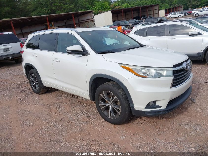 2016 Toyota Highlander Xle V6 VIN: 5TDKKRFH4GS170910 Lot: 39547952