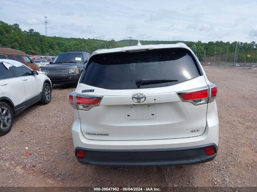 2016 Toyota Highlander Xle V6 VIN: 5TDKKRFH4GS170910 Lot: 39547952