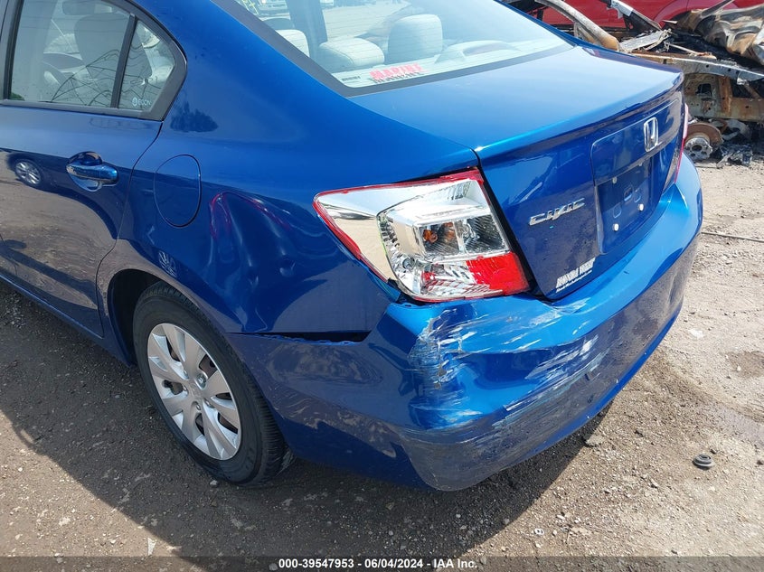 2012 Honda Civic Lx VIN: 19XFB2F52CE000970 Lot: 39547953