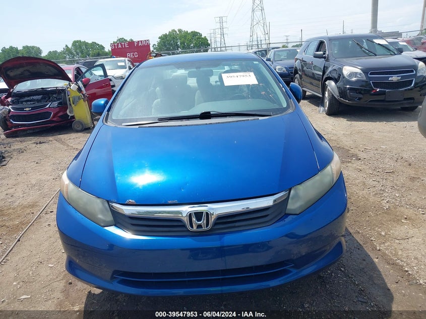 2012 Honda Civic Lx VIN: 19XFB2F52CE000970 Lot: 39547953