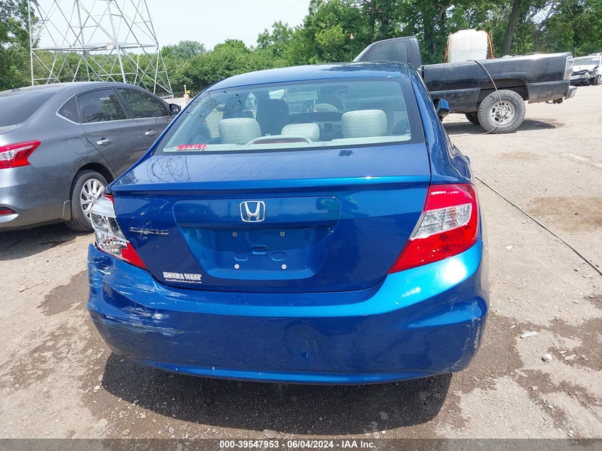 2012 Honda Civic Lx VIN: 19XFB2F52CE000970 Lot: 39547953