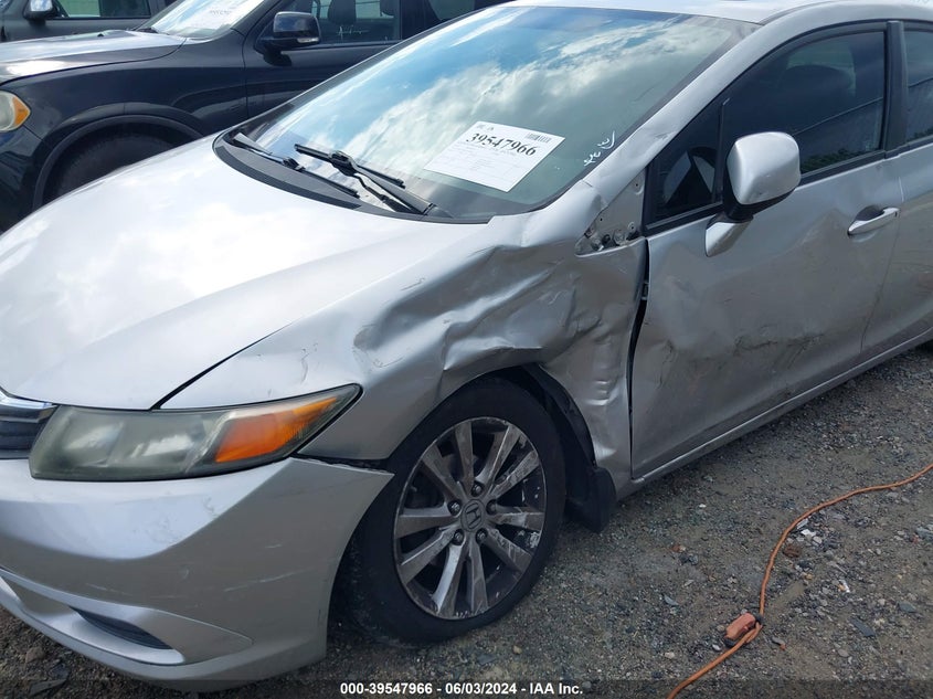 2012 Honda Civic Ex VIN: 19XFB2F88CE102865 Lot: 39547966