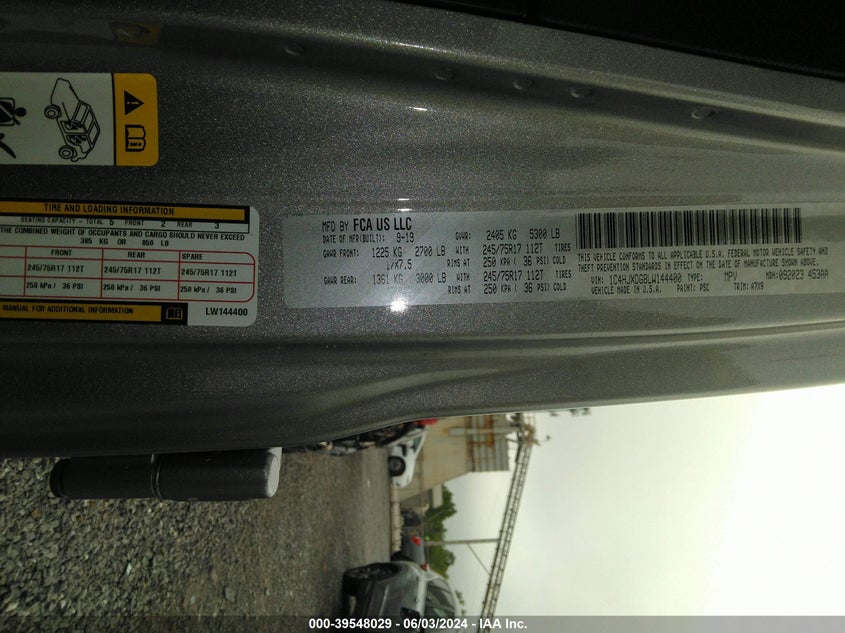 2020 JEEP WRANGLER UNLIMITED SPORT S 4X4 - 1C4HJXDG8LW144400