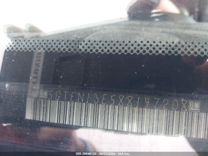 2008 Hummer H3 Suv VIN: 5GTEN13E588197208 Lot: 39548120