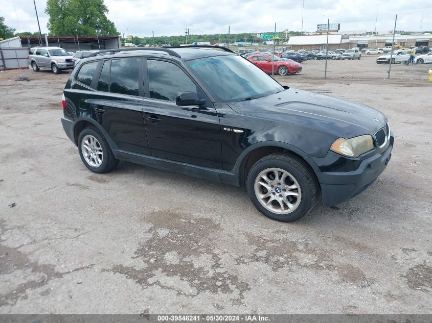 2005 BMW X3 2.5I VIN: WBXPA73455WC47043 Lot: 39548241