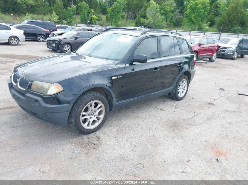 2005 BMW X3 2.5I VIN: WBXPA73455WC47043 Lot: 39548241