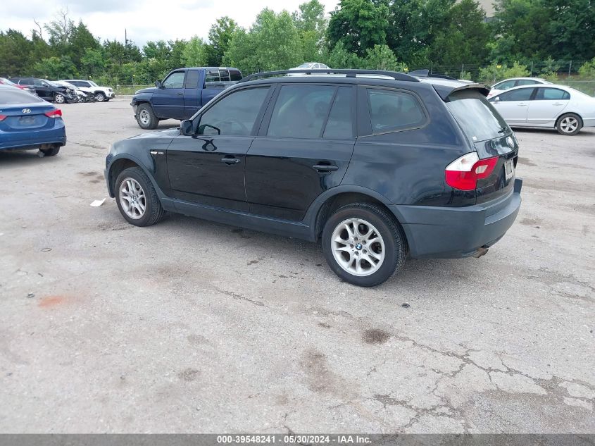 2005 BMW X3 2.5I VIN: WBXPA73455WC47043 Lot: 39548241