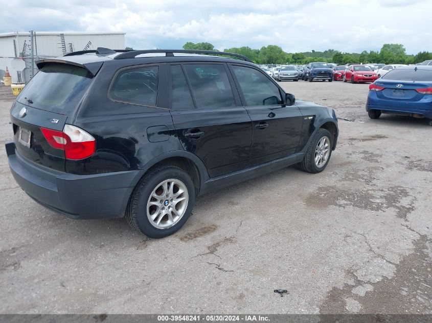 2005 BMW X3 2.5I VIN: WBXPA73455WC47043 Lot: 39548241