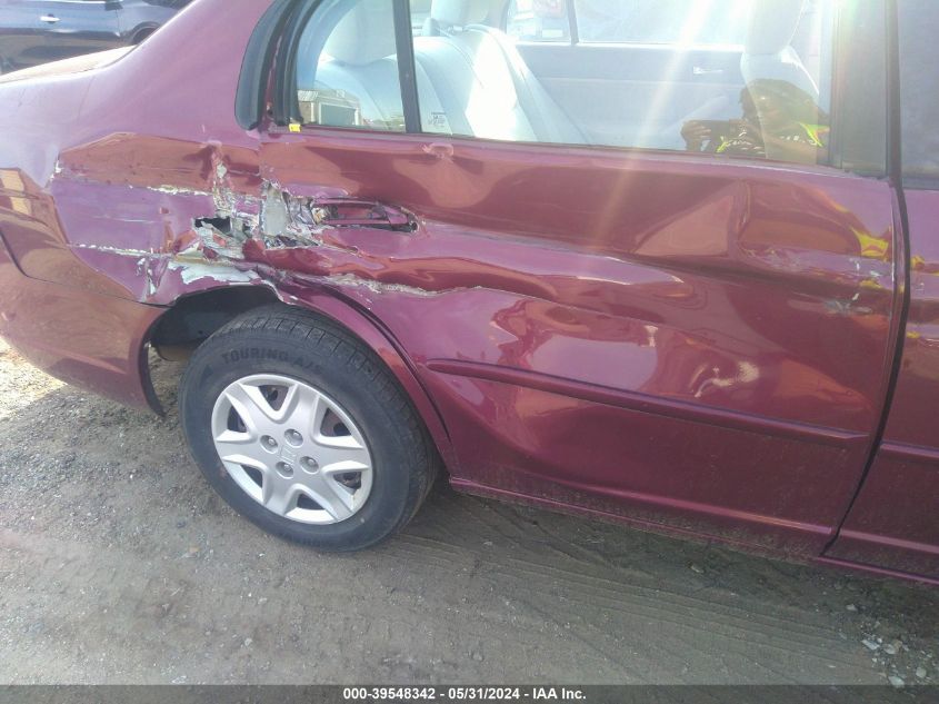 2003 Honda Civic Lx VIN: 1HGES16523L024782 Lot: 39548342