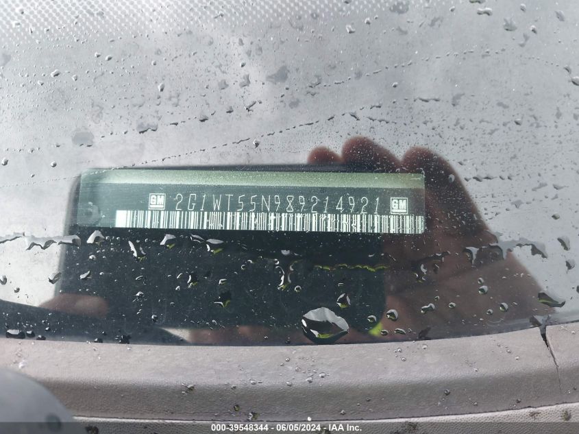 2008 Chevrolet Impala Lt VIN: 2G1WT55N989214921 Lot: 39548344
