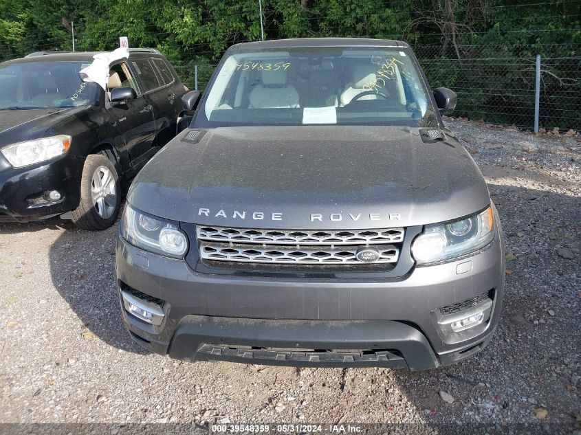 2016 Land Rover Range Rover Sport 3.0L V6 Supercharged Hse VIN: SALWR2PF7GA121093 Lot: 39548359