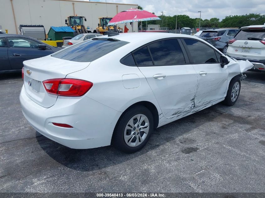 2019 Chevrolet Cruze Ls VIN: 1G1BC5SM4K7130394 Lot: 39548413