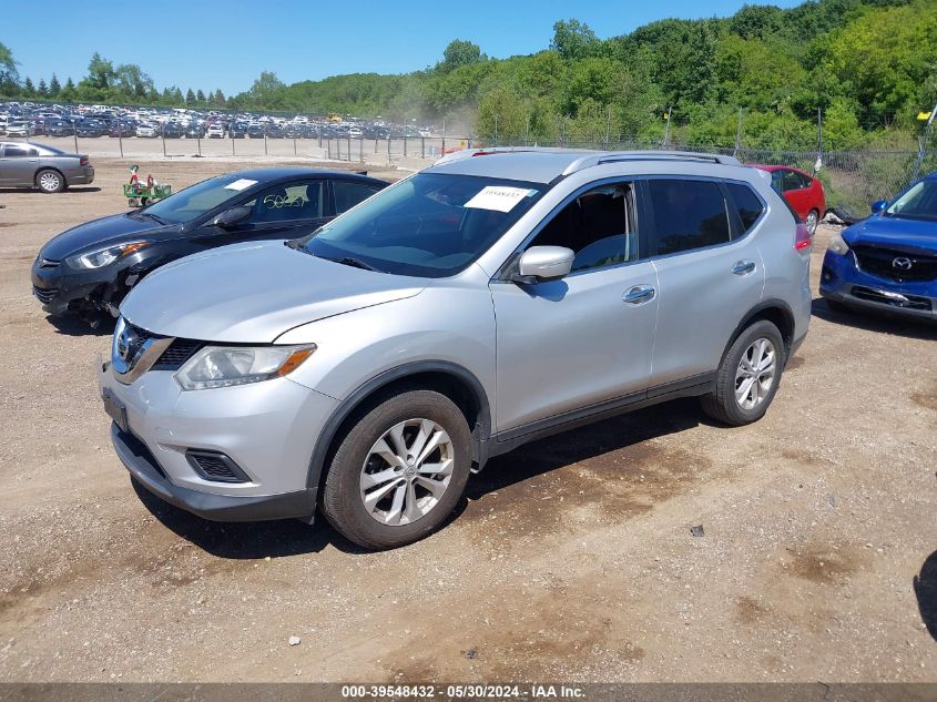 2015 Nissan Rogue Sv VIN: KNMAT2MV0FP558007 Lot: 39548432