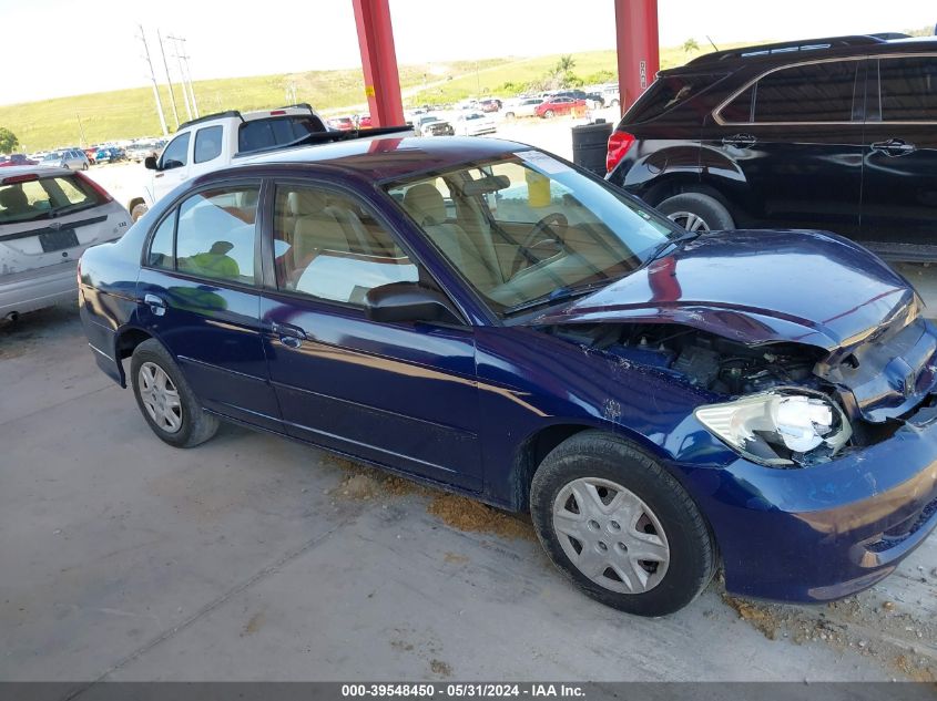 2004 Honda Civic Dx Vp VIN: 2HGES16364H576315 Lot: 39548450