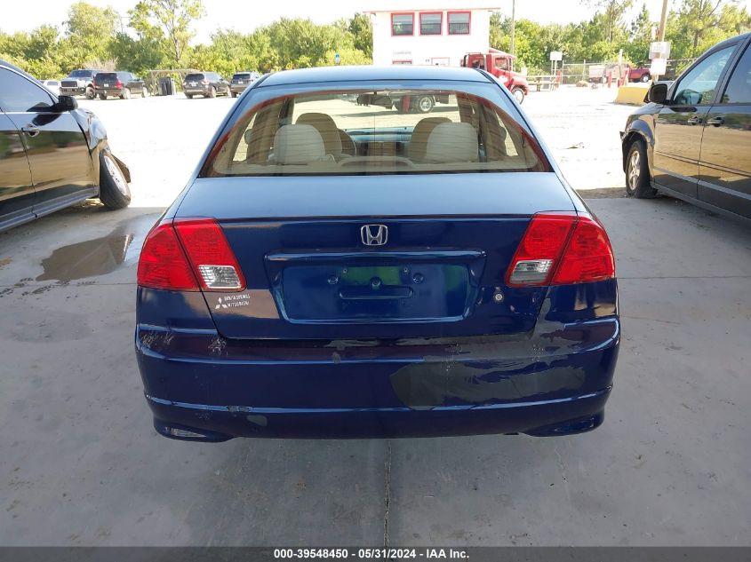 2004 Honda Civic Dx Vp VIN: 2HGES16364H576315 Lot: 39548450