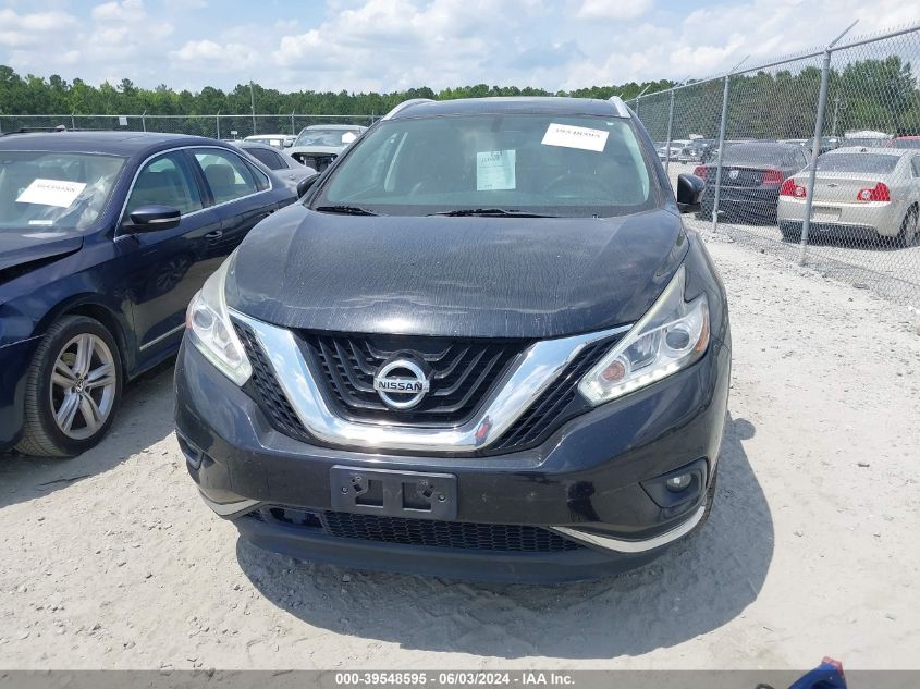 2017 Nissan Murano Platinum VIN: 5N1AZ2MH6HN157046 Lot: 39548595