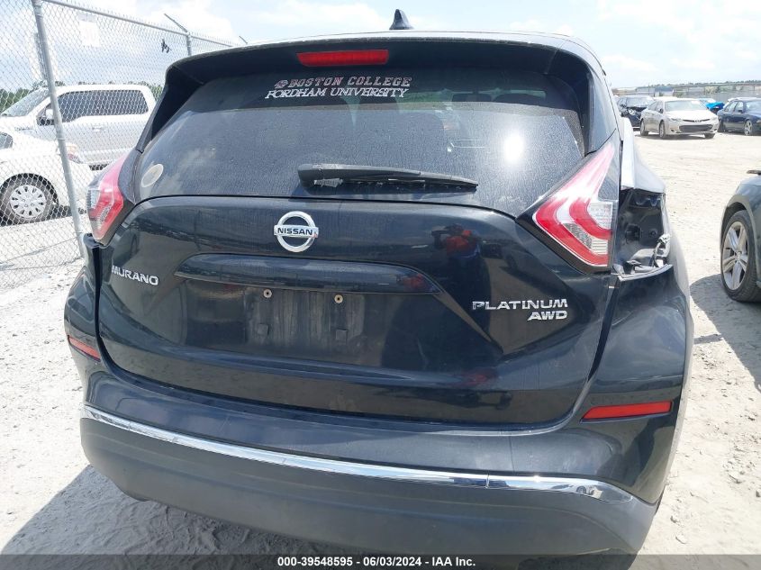 2017 Nissan Murano Platinum VIN: 5N1AZ2MH6HN157046 Lot: 39548595