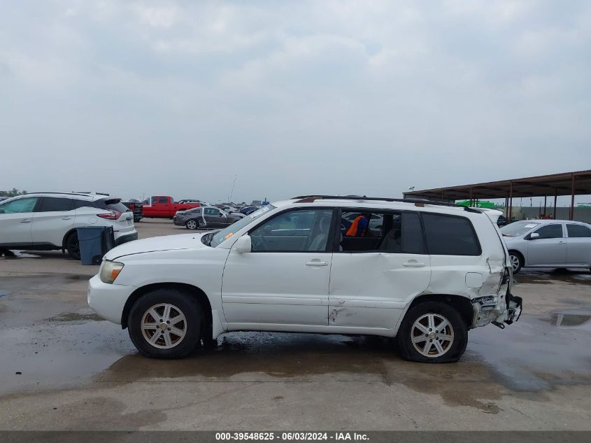 2007 Toyota Highlander VIN: JTEGD21A670164199 Lot: 39548625