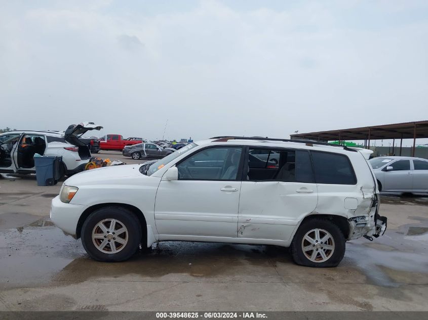 2007 Toyota Highlander VIN: JTEGD21A670164199 Lot: 39548625