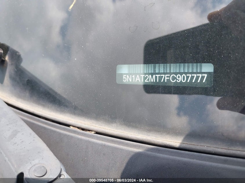 2015 Nissan Rogue Sv VIN: 5N1AT2MT7FC907777 Lot: 39548705