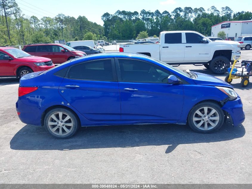 2013 Hyundai Accent Gls/Se VIN: KMHCU4AE2DU580607 Lot: 39548824