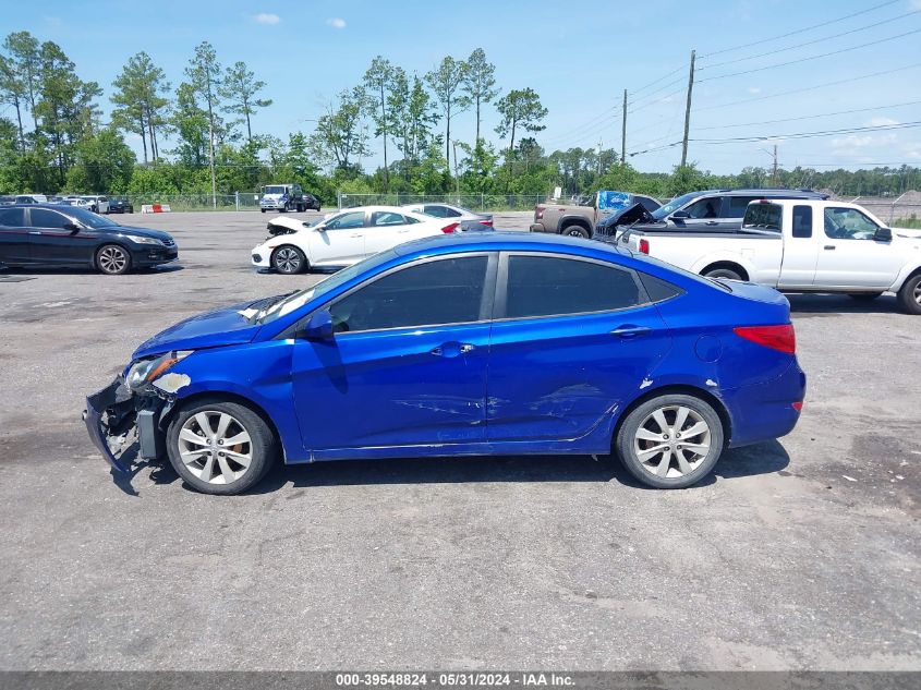 2013 Hyundai Accent Gls/Se VIN: KMHCU4AE2DU580607 Lot: 39548824