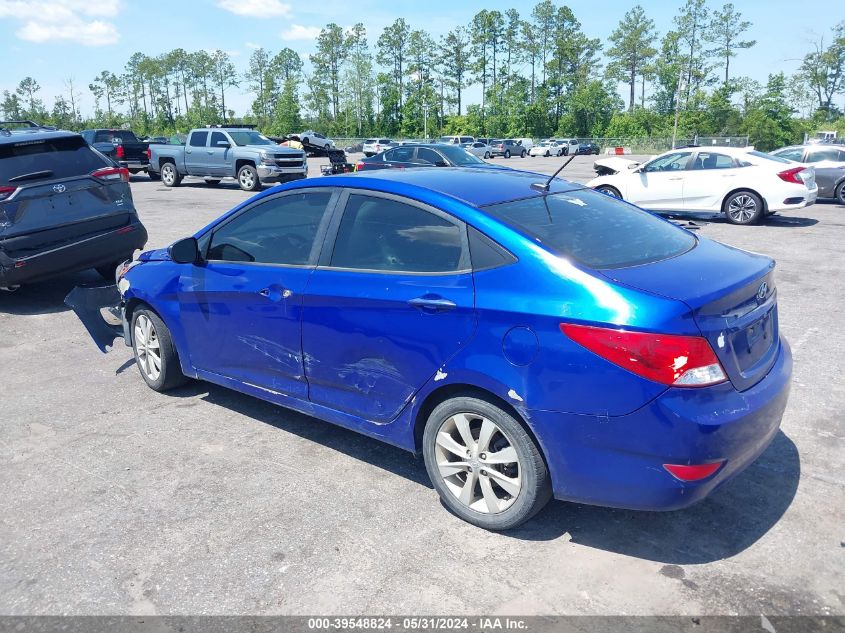 2013 Hyundai Accent Gls/Se VIN: KMHCU4AE2DU580607 Lot: 39548824