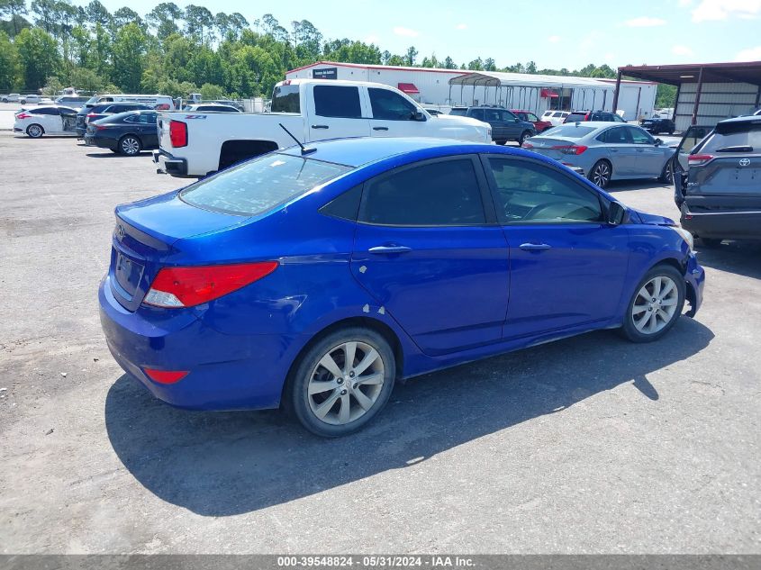 2013 Hyundai Accent Gls/Se VIN: KMHCU4AE2DU580607 Lot: 39548824