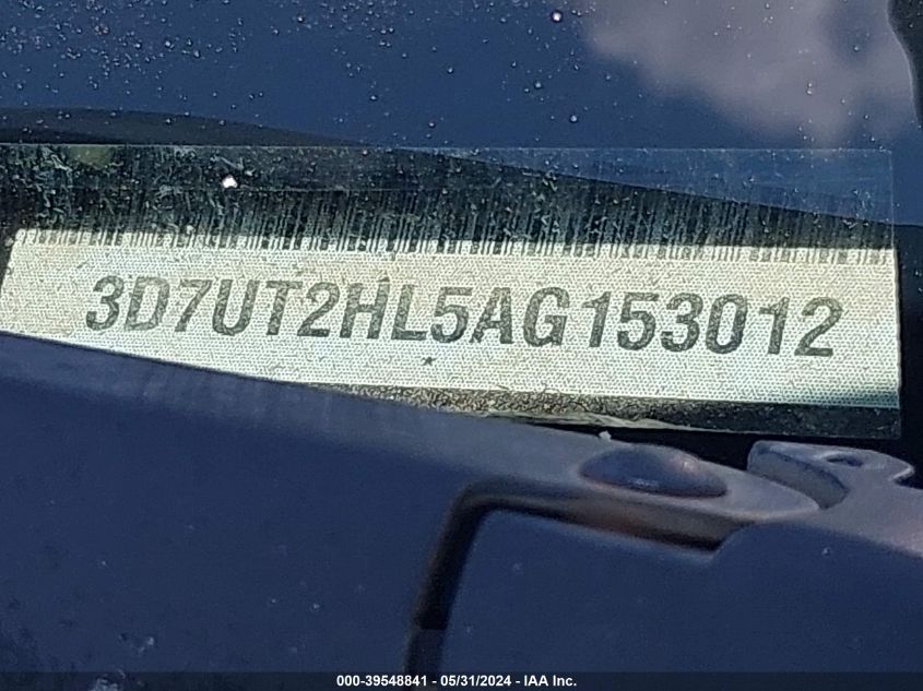 2010 Dodge Ram 2500 Slt VIN: 3D7UT2HL5AG153012 Lot: 39548841