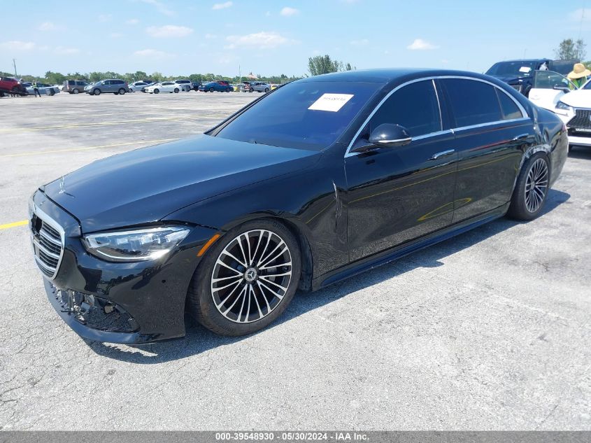 2022 Mercedes-Benz S 580 4Matic VIN: W1K6G7GB5NA096611 Lot: 39548930