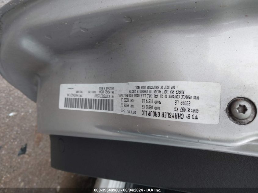 2012 Fiat 500 Sport VIN: 3C3CFFBR8CT125687 Lot: 39548980