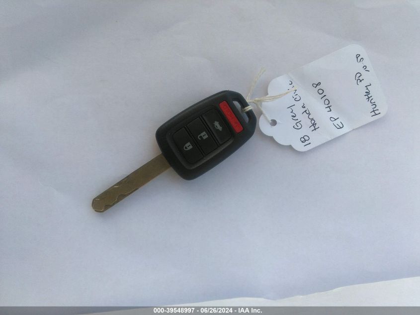 2018 Honda Civic Lx VIN: 19XFC2F57JE034204 Lot: 39548997