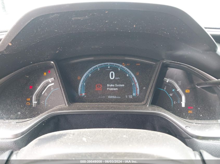 2020 Honda Civic Ex-L VIN: SHHFK7H83LU406771 Lot: 39549008