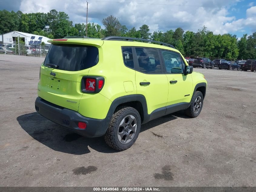 2017 Jeep Renegade Sport 4X4 VIN: ZACCJBAH8HPF05798 Lot: 39549048